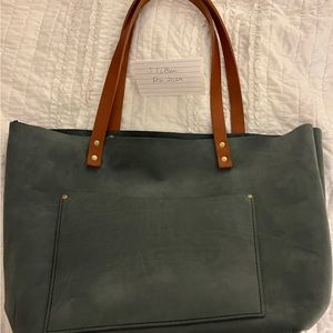 Portland leather goods large storm tote with tandles